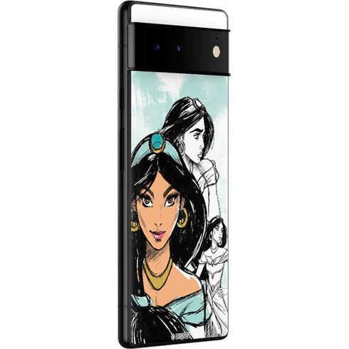Disney Princess Jasmine Sketch Google Pixel 6 Pro Skin